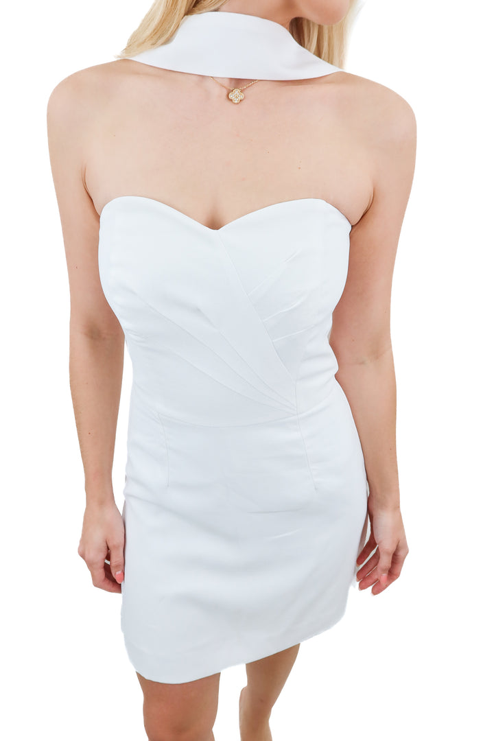 Lilly Pulitzer white strapless skirted romper (0; retail $228)
