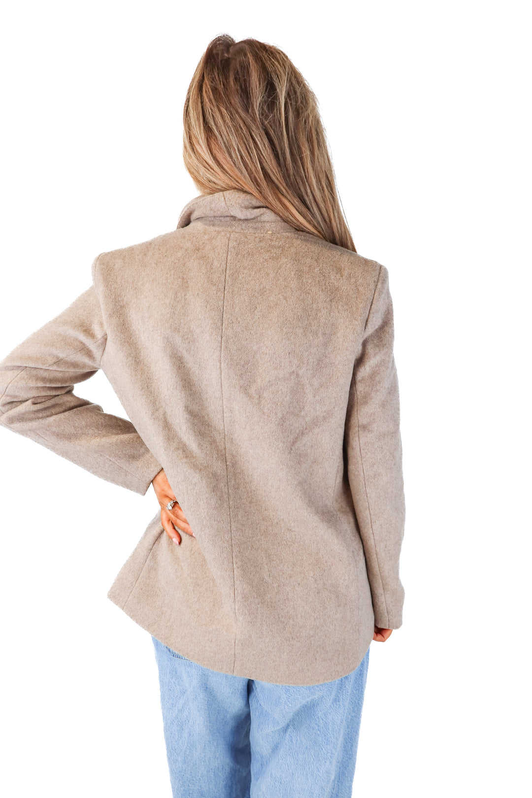 motf brown wool blazer (M)