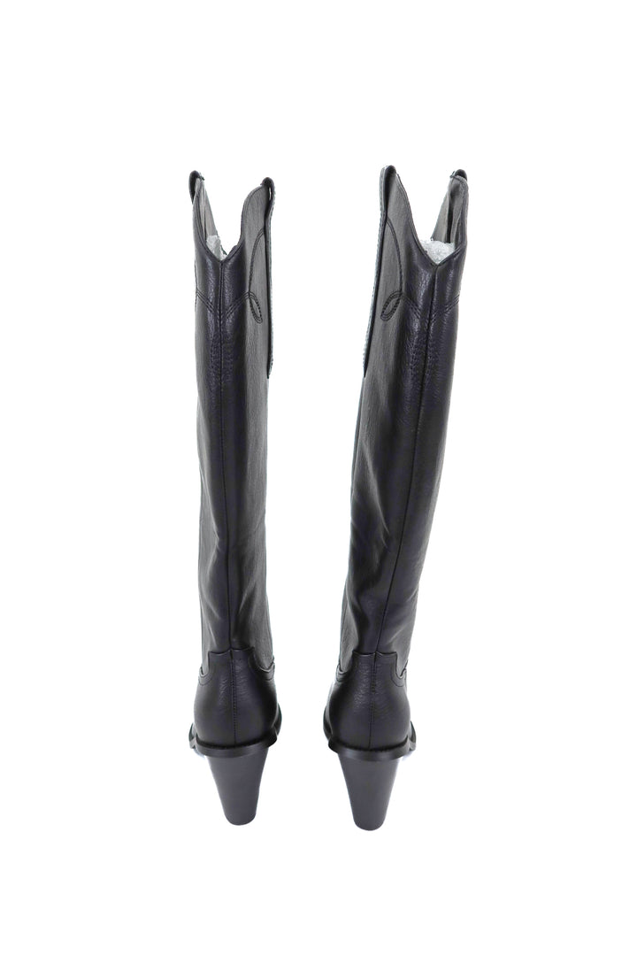 Billini black knee high boots (8; retail $140)