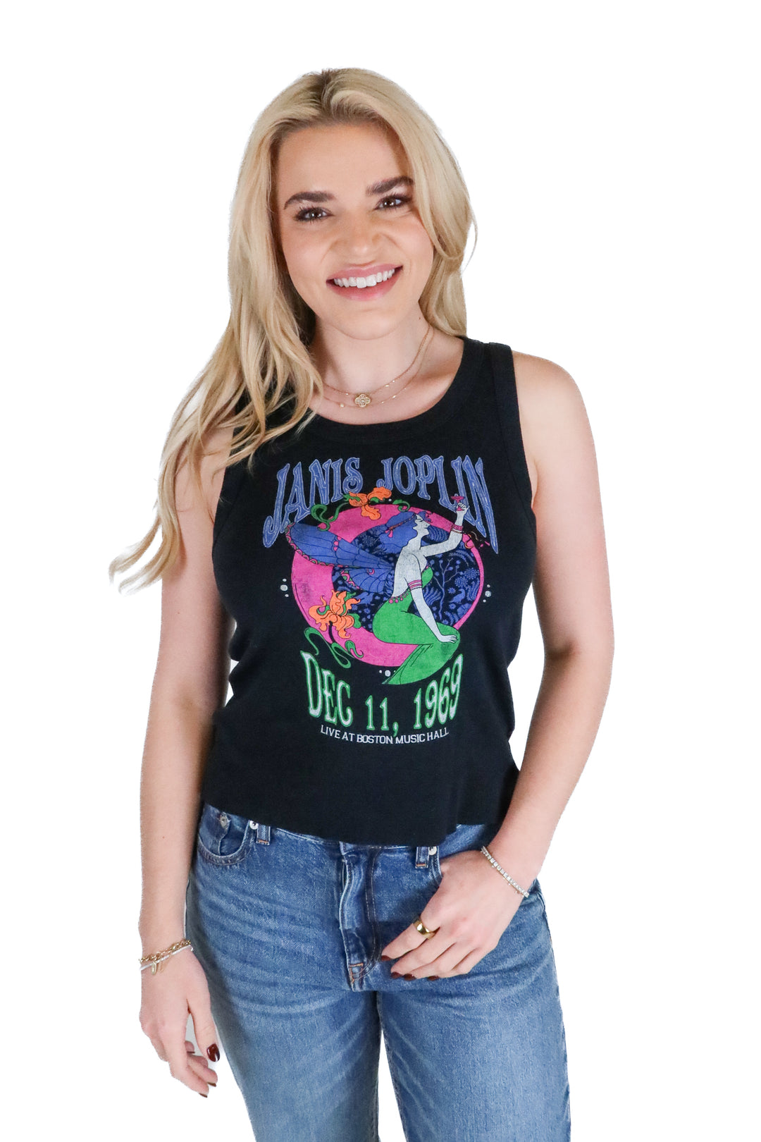Daydreamer Black Janis Joplin Tank Top (S)