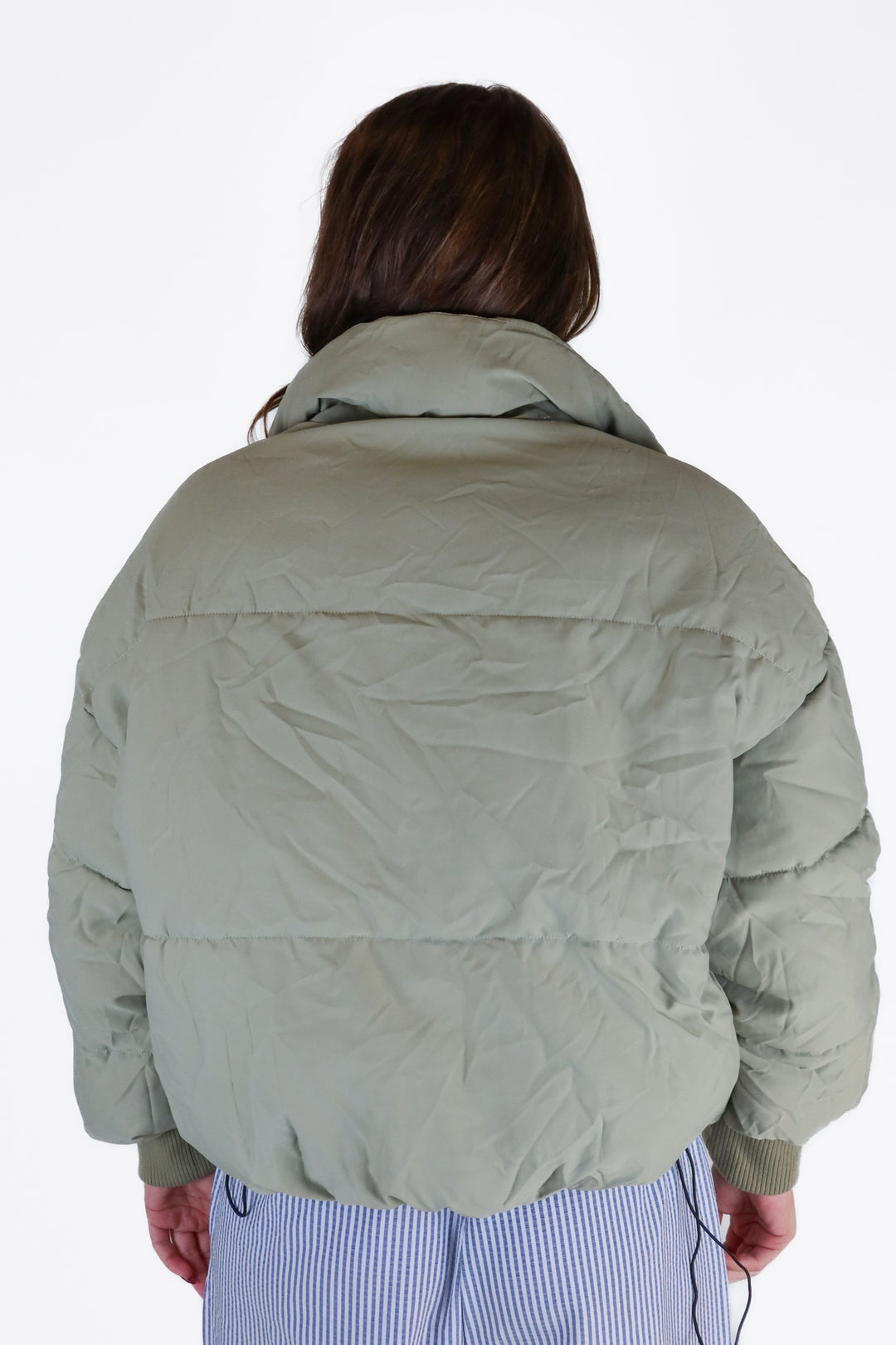 Sage green puffer jacket (S)