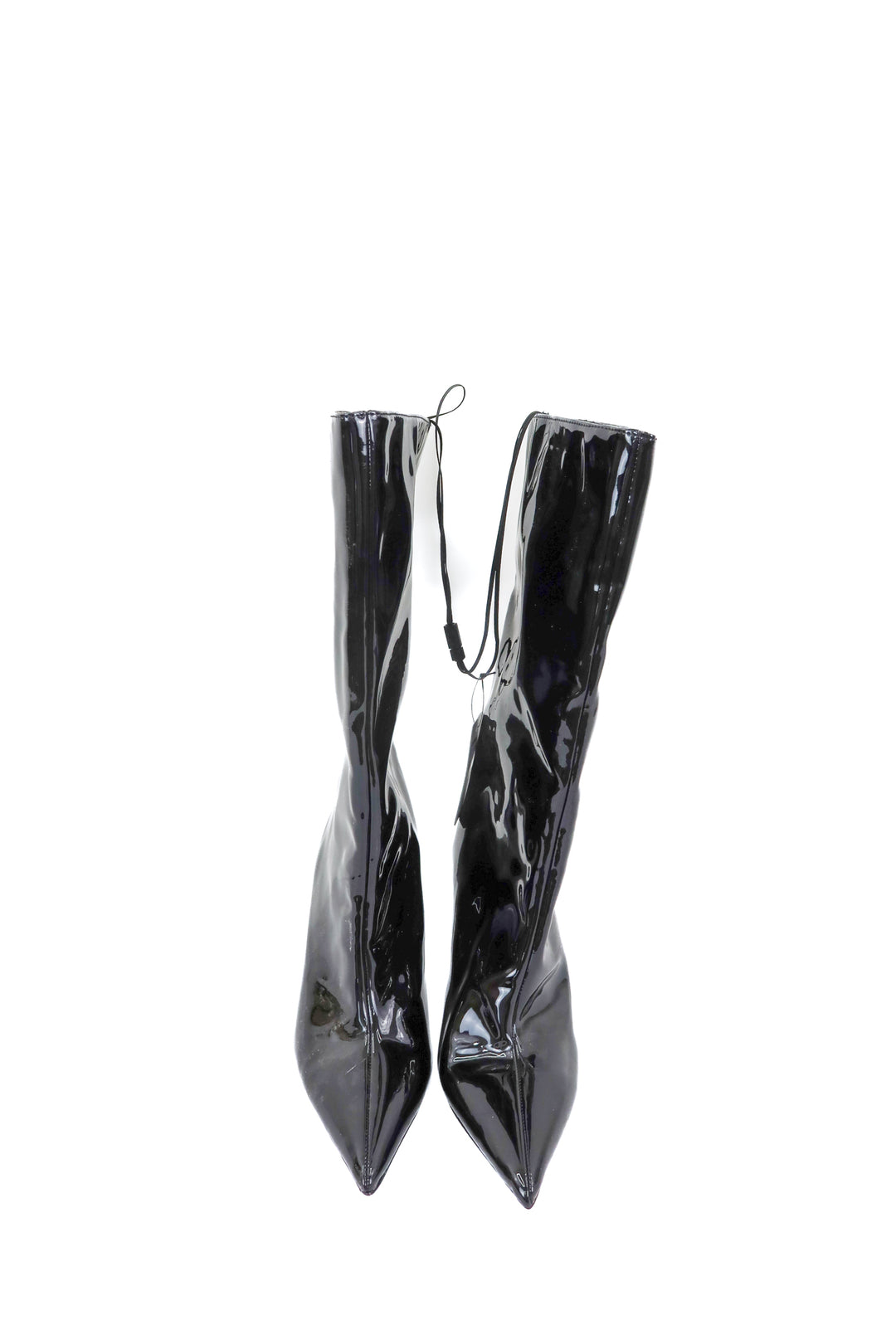 express pointed black patent boots NWT (7; retail $98)