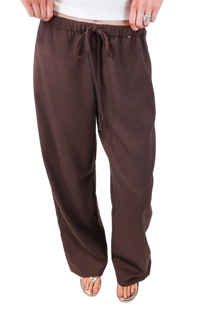 abercrombie & fitch brown wide leg pants (M/L)
