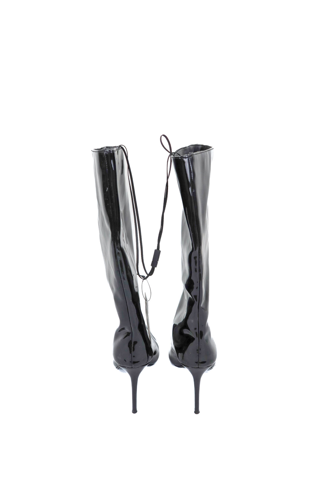 express pointed black patent boots NWT (7; retail $98)