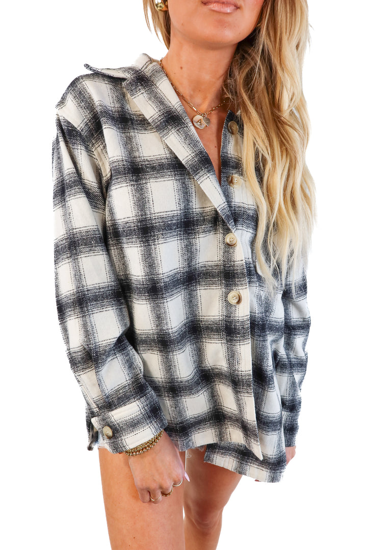 Fun2Fun Cream and Black Flannel NWT (S)