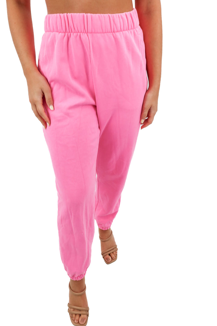 gap bright pink sweatpants (s; retail $59.95)