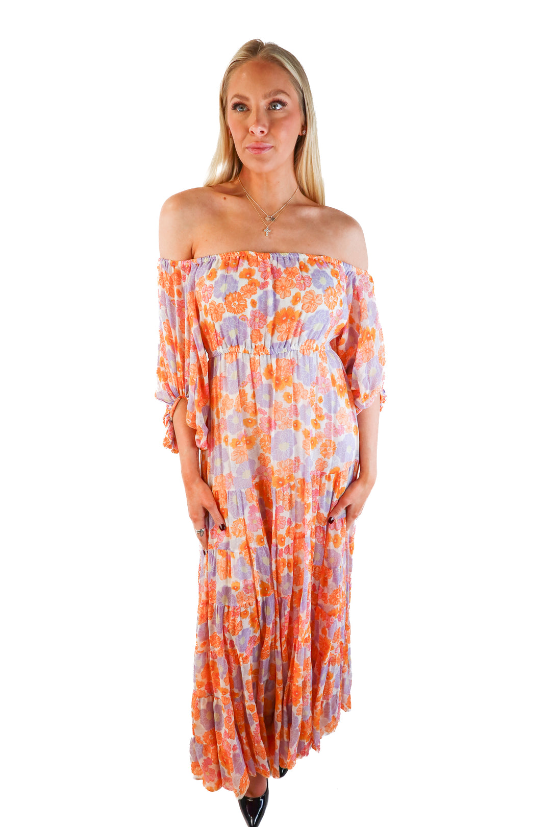 Sundress floral maxi dress (xs/s)