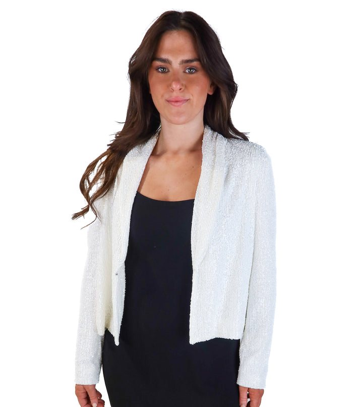 Greylin white sequin blazer NWT (s; retails for $140)