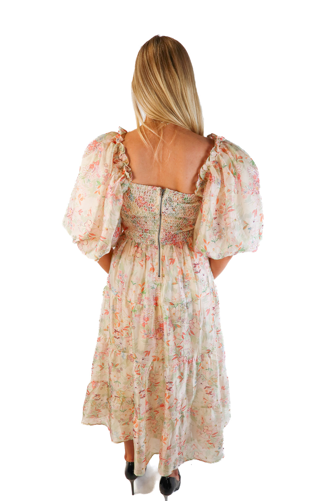 Zoco pastel floral maxi dress (s)
