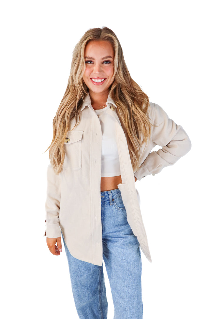 good american wool bone shacket NWT (1/2; retail $139)