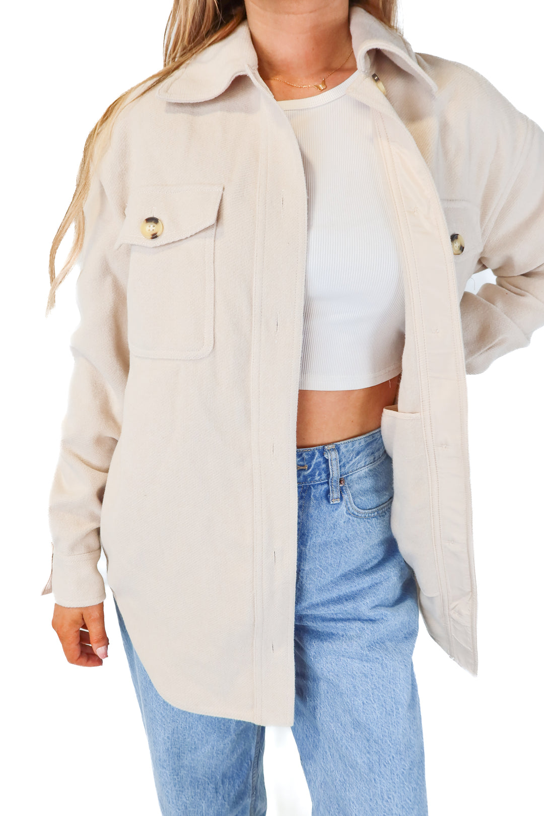 good american wool bone shacket NWT (1/2; retail $139)