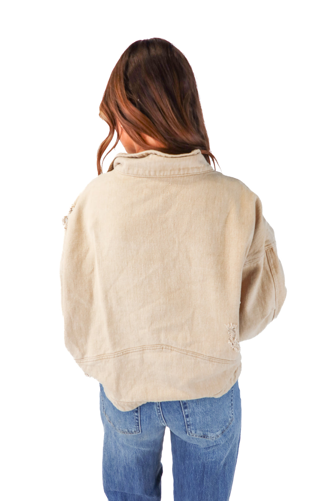 etiquette distressed jacket (s)