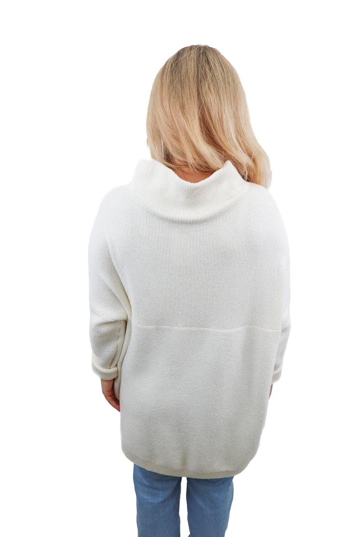 free people ivory dolman sleeve sweater (XL; retail $168)