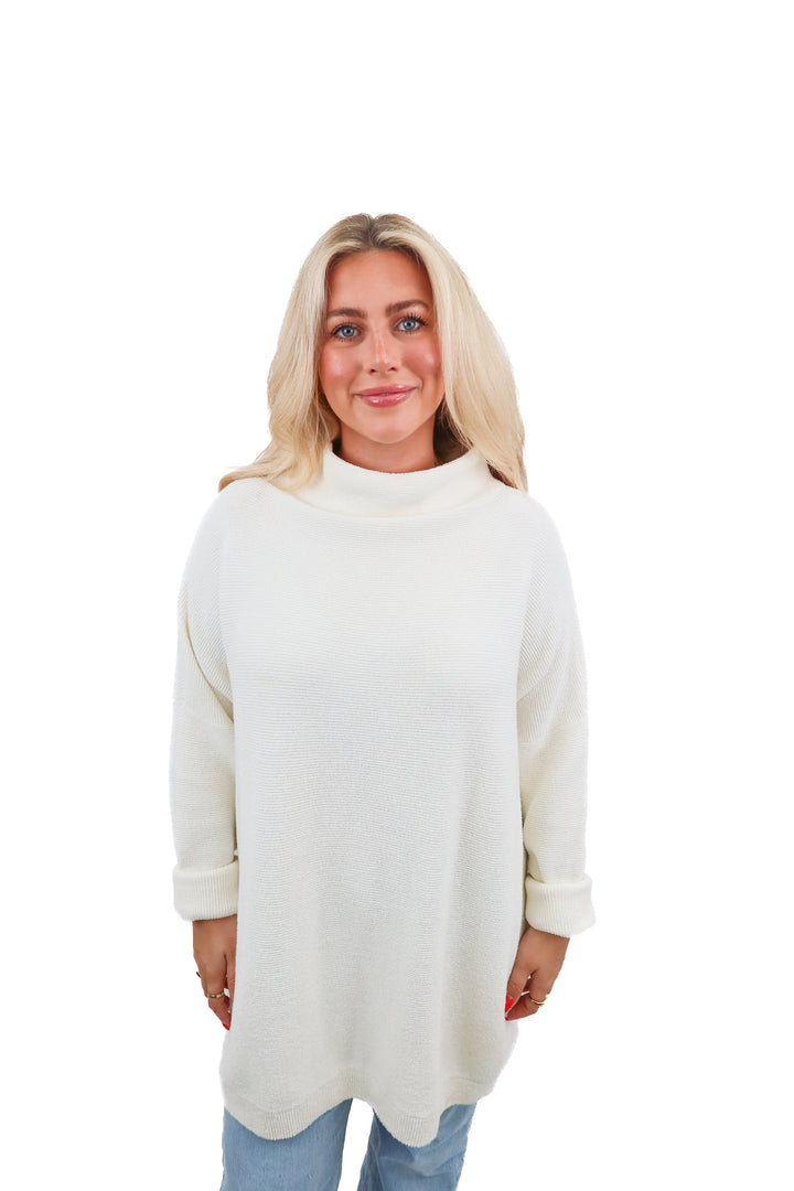 free people ivory dolman sleeve sweater (XL; retail $168)