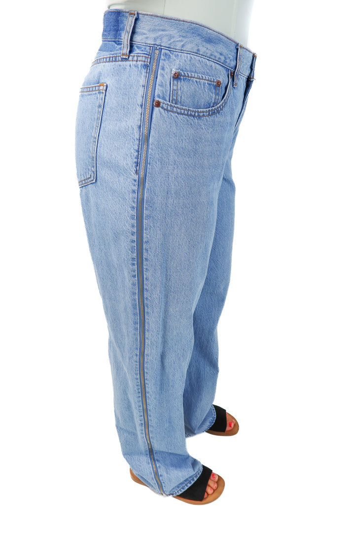 abercrombie & fitch side zipper jeans (30L)