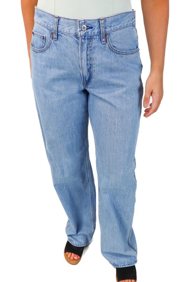 abercrombie & fitch side zipper jeans (30L)