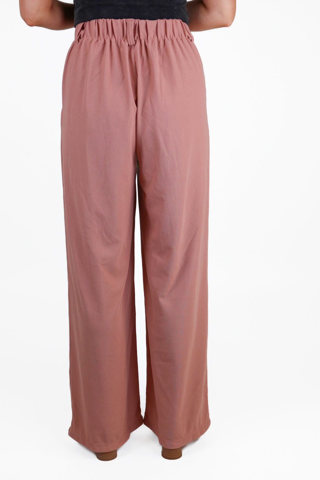 halara blush waffle knit pull on trouser NWT (S; retail $44.95)