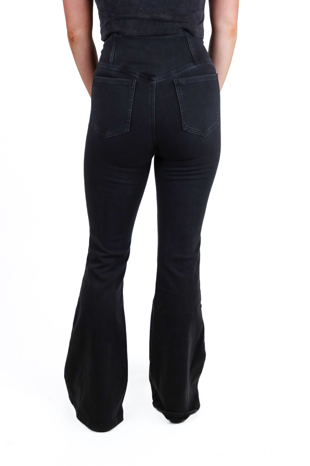 halara black cross over "jeans" NWT (S; retail $54.95)