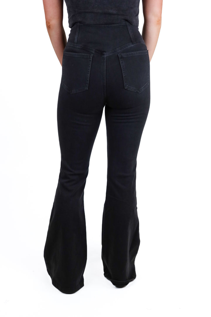 halara black cross over "jeans" NWT (S; retail $54.95)