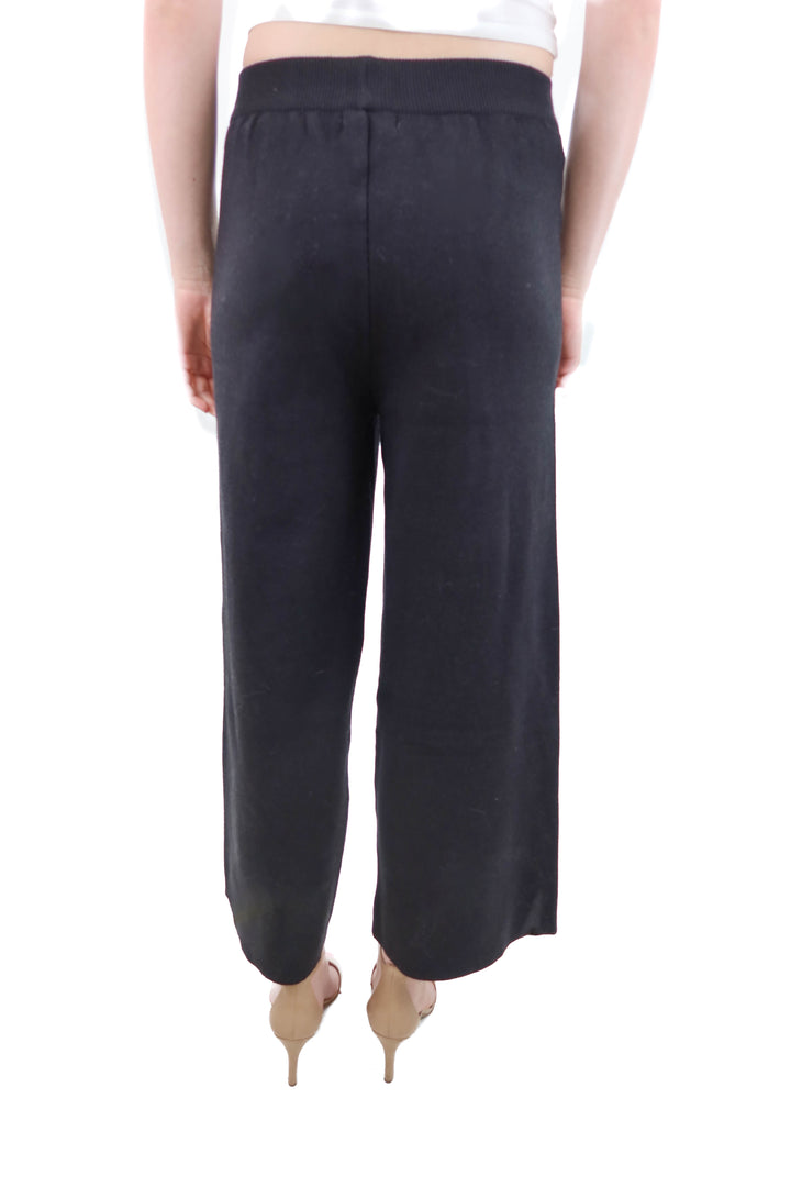 petal + pup black flare knit pants (S/M)