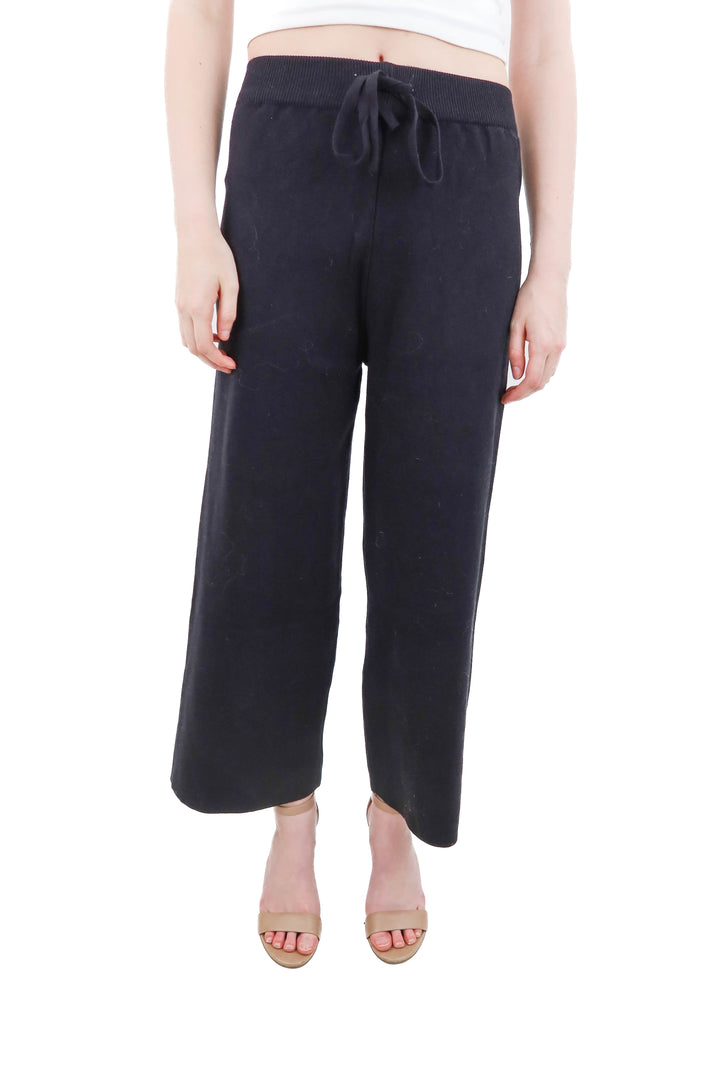 petal + pup black flare knit pants (S/M)