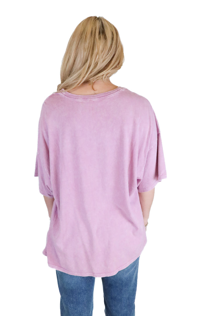 Double Zero Light Purple Acid Washed T-Shirt (S/M; retail $38)