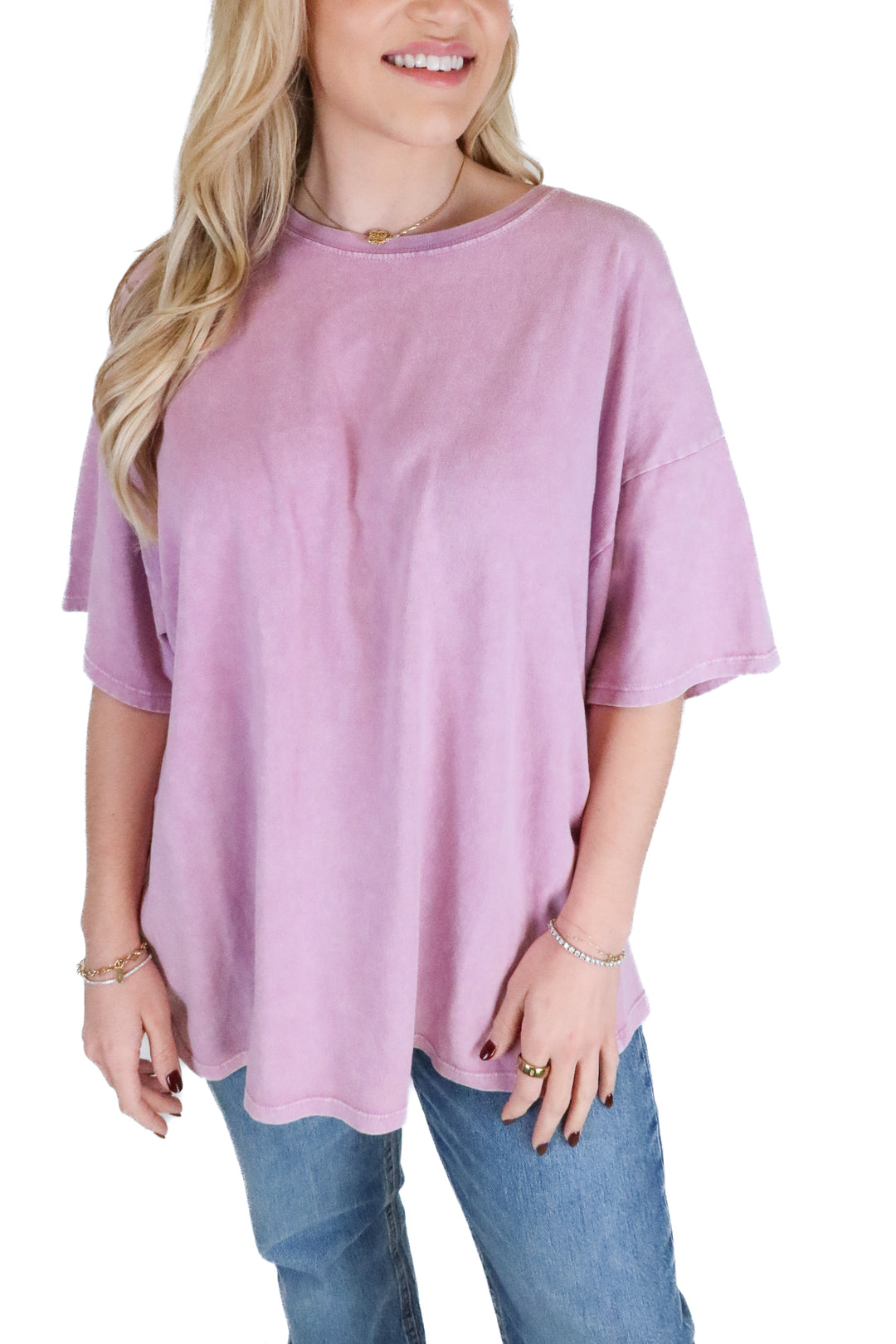 Double Zero Light Purple Acid Washed T-Shirt (S/M; retail $38)