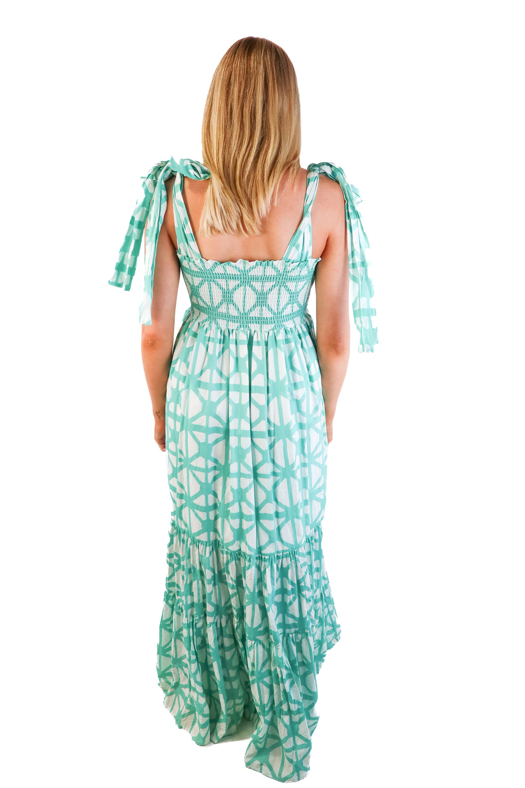 Sheridan French green/white maxi dress (0; retail $385)
