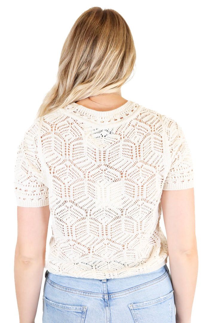 DH New York Cream Crochet Sweater NWT (S; $158)