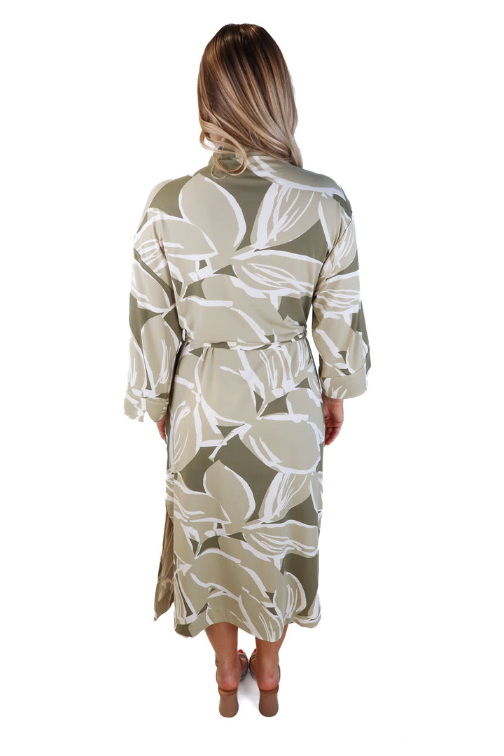 Mason grey green printed robe (M; retails for $108)