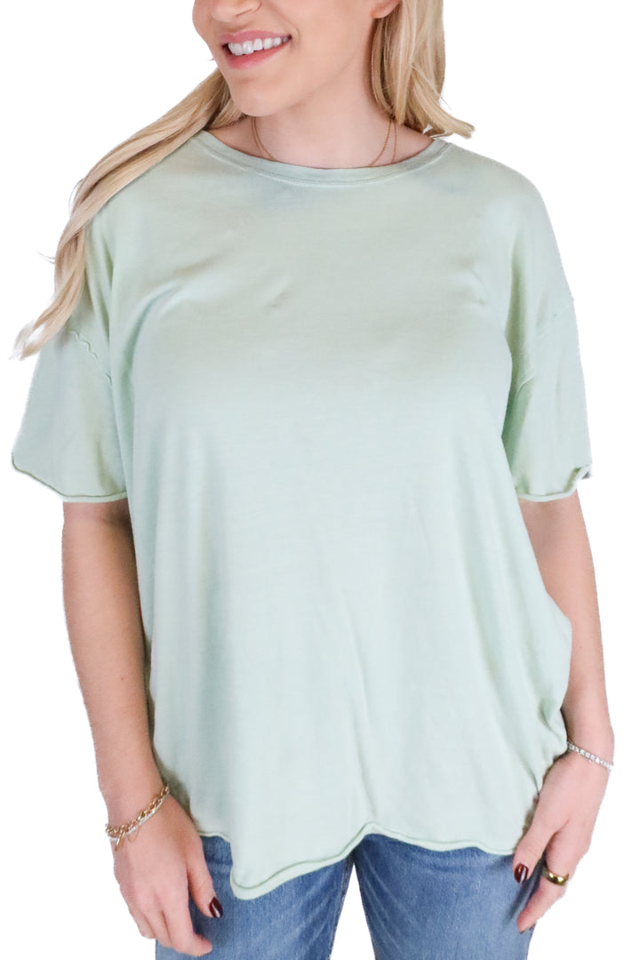 We The Free Mint Green Oversized T-Shirt (S; retail $48)