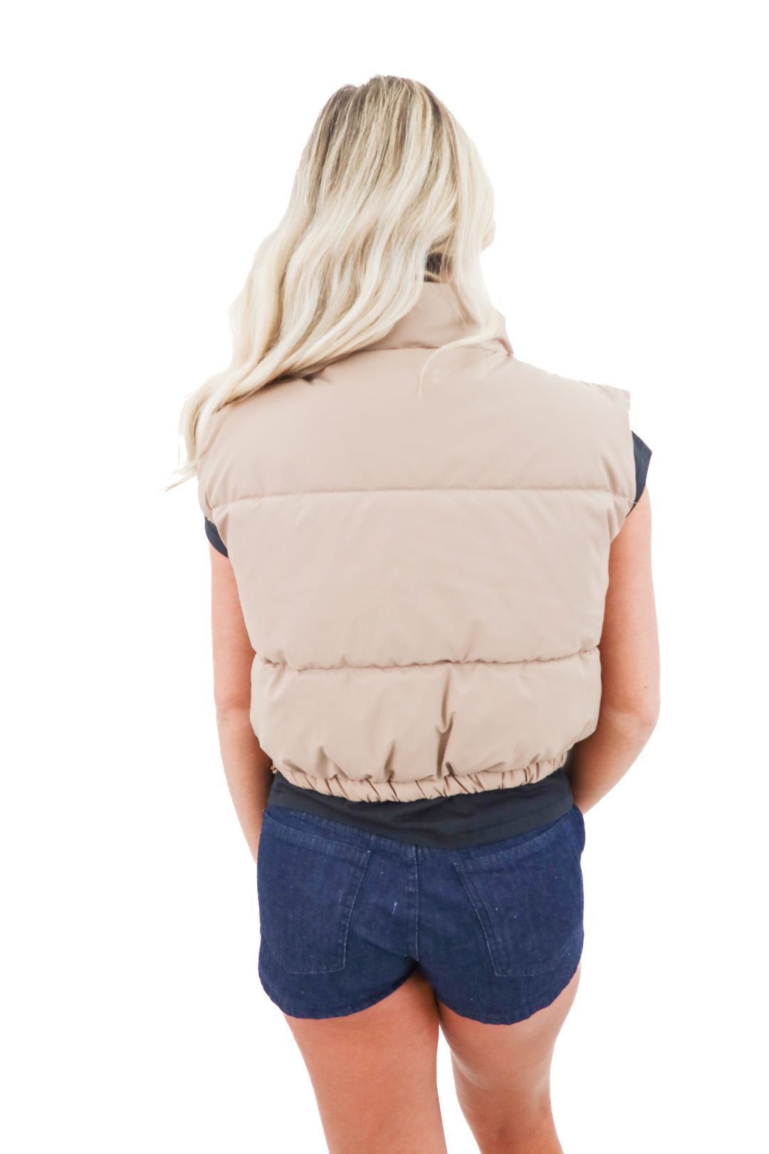 windsor taupe puffer vest nwt (s; retail $39.90)