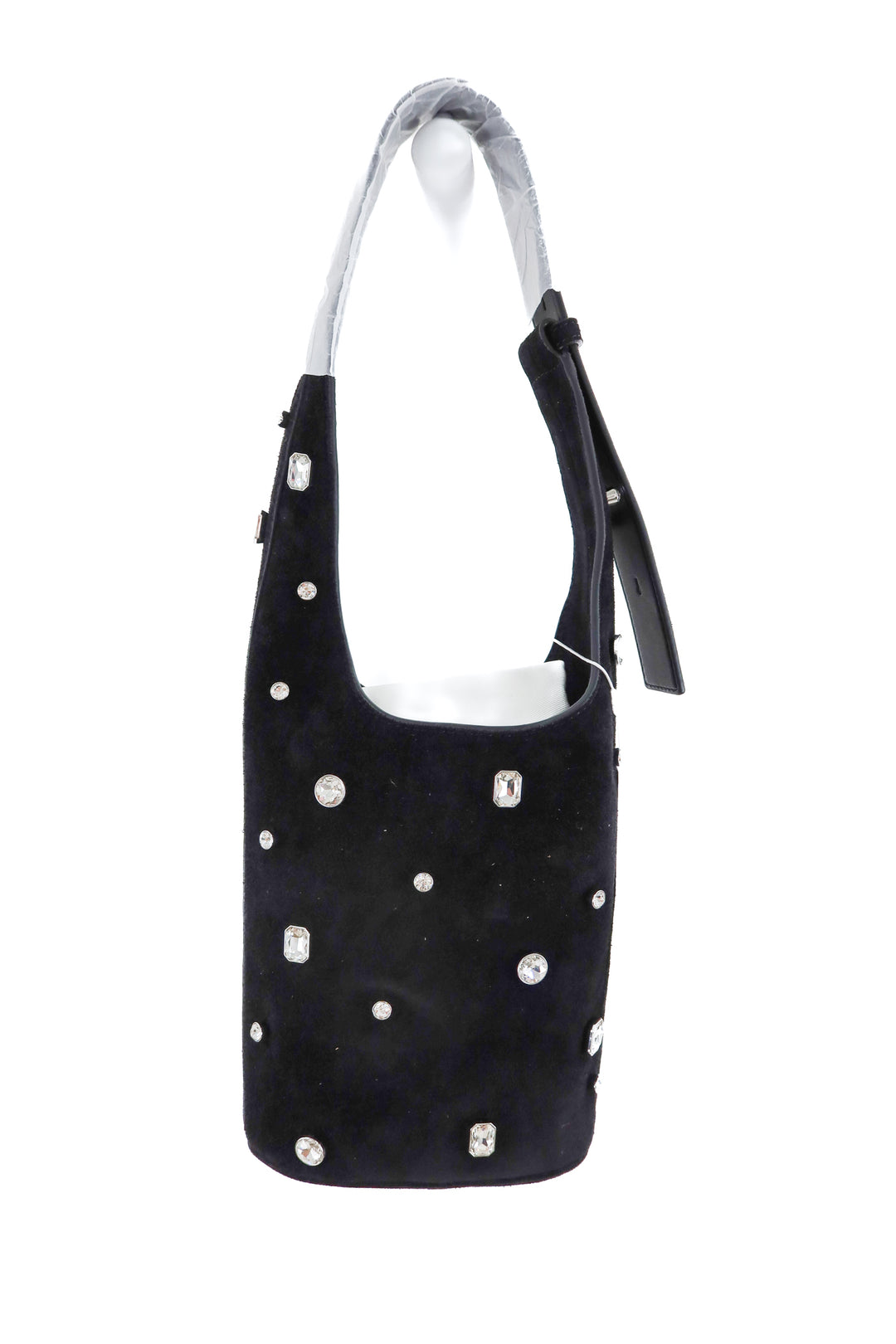 veronica beard black suede rhinestone bag (retail $595)