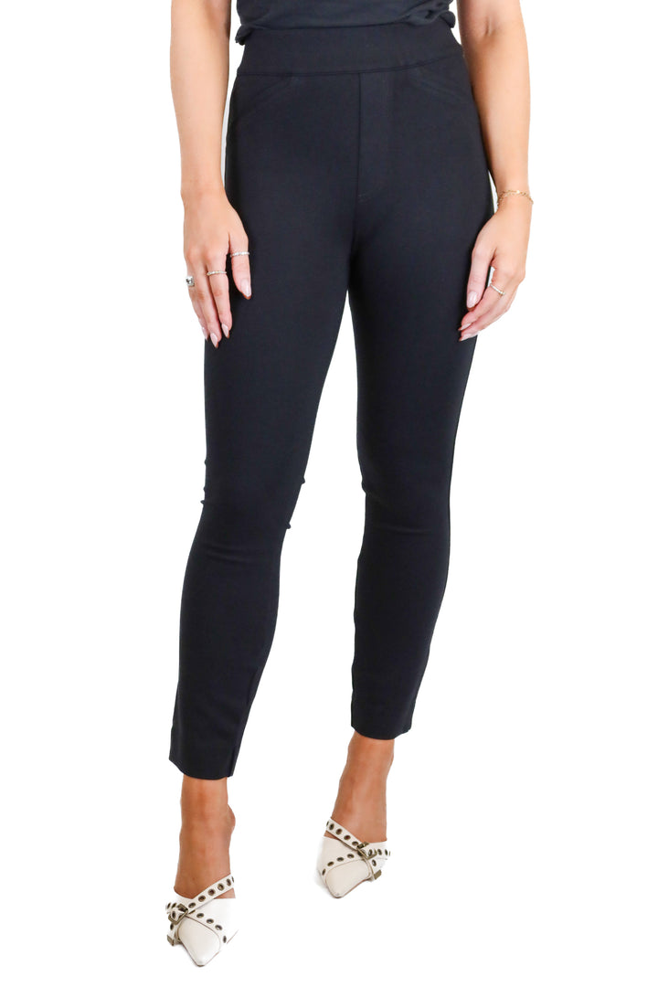 spanx black pull on trouser pants (xs)