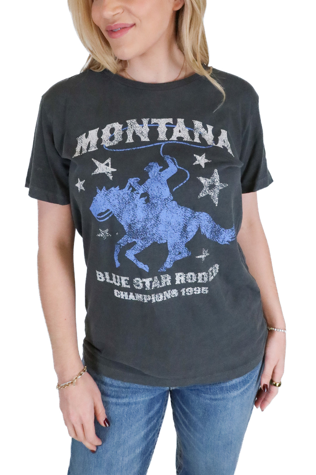 Vici Grey and Blue “Montana” T-Shirt (M; retail $44)