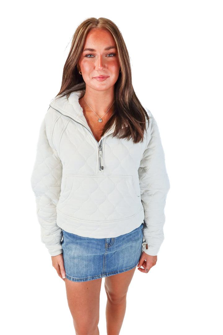 lululemon quilted quarter zip (XS/S)