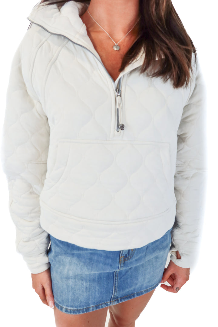 lululemon quilted quarter zip (XS/S)