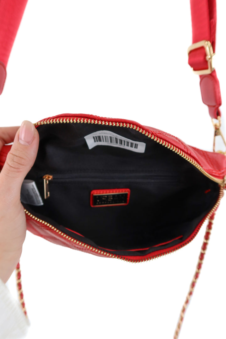 urban expressions red leather crossbody bag