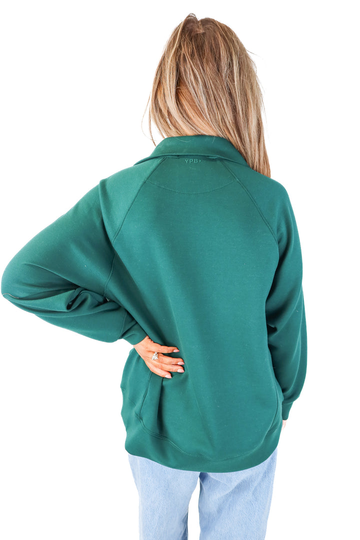 SOLD YPB green quarter zip (m; retail $70)