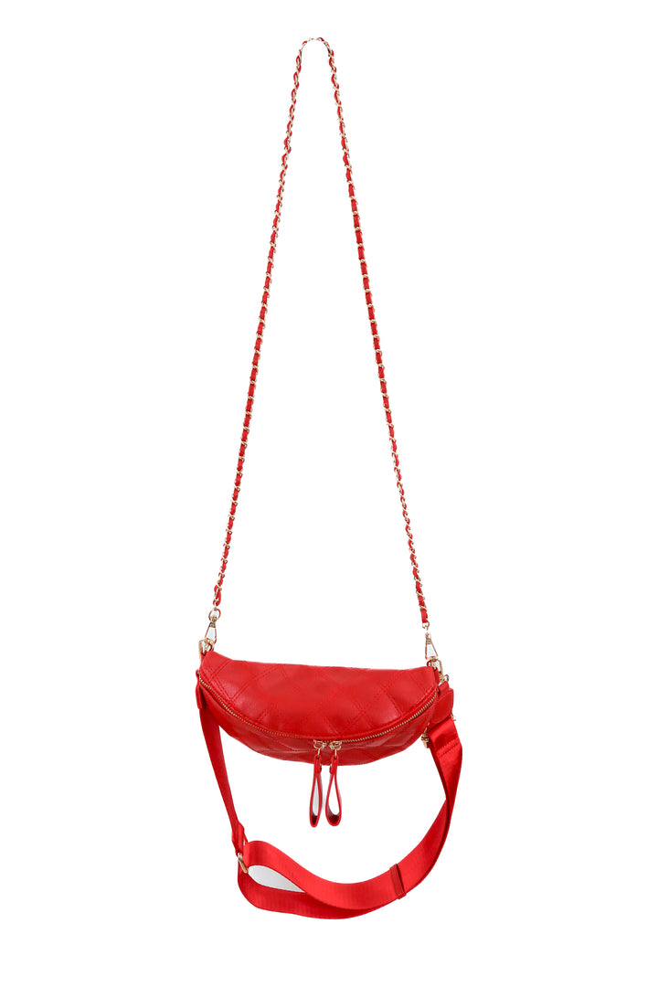 urban expressions red leather crossbody bag