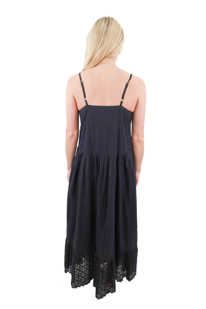 Universal Thread black eyelet maxi dress (XS)