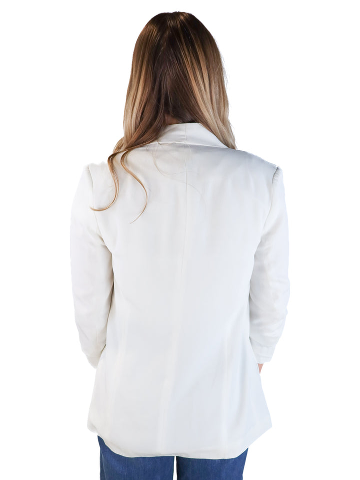 Mod ref white open blazer (s; retails for $98)