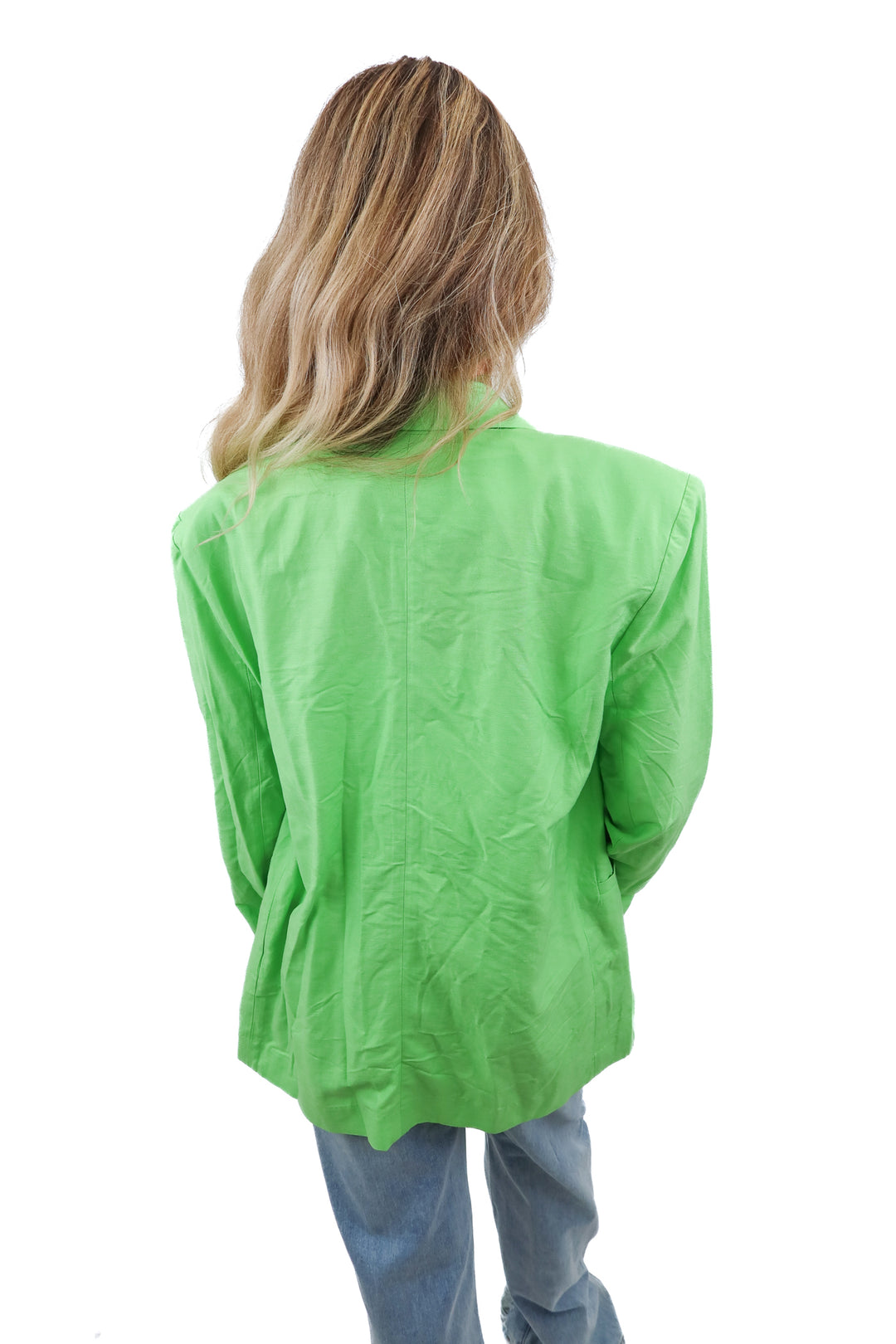 Steve Madden Linen bright green blazer (XS)