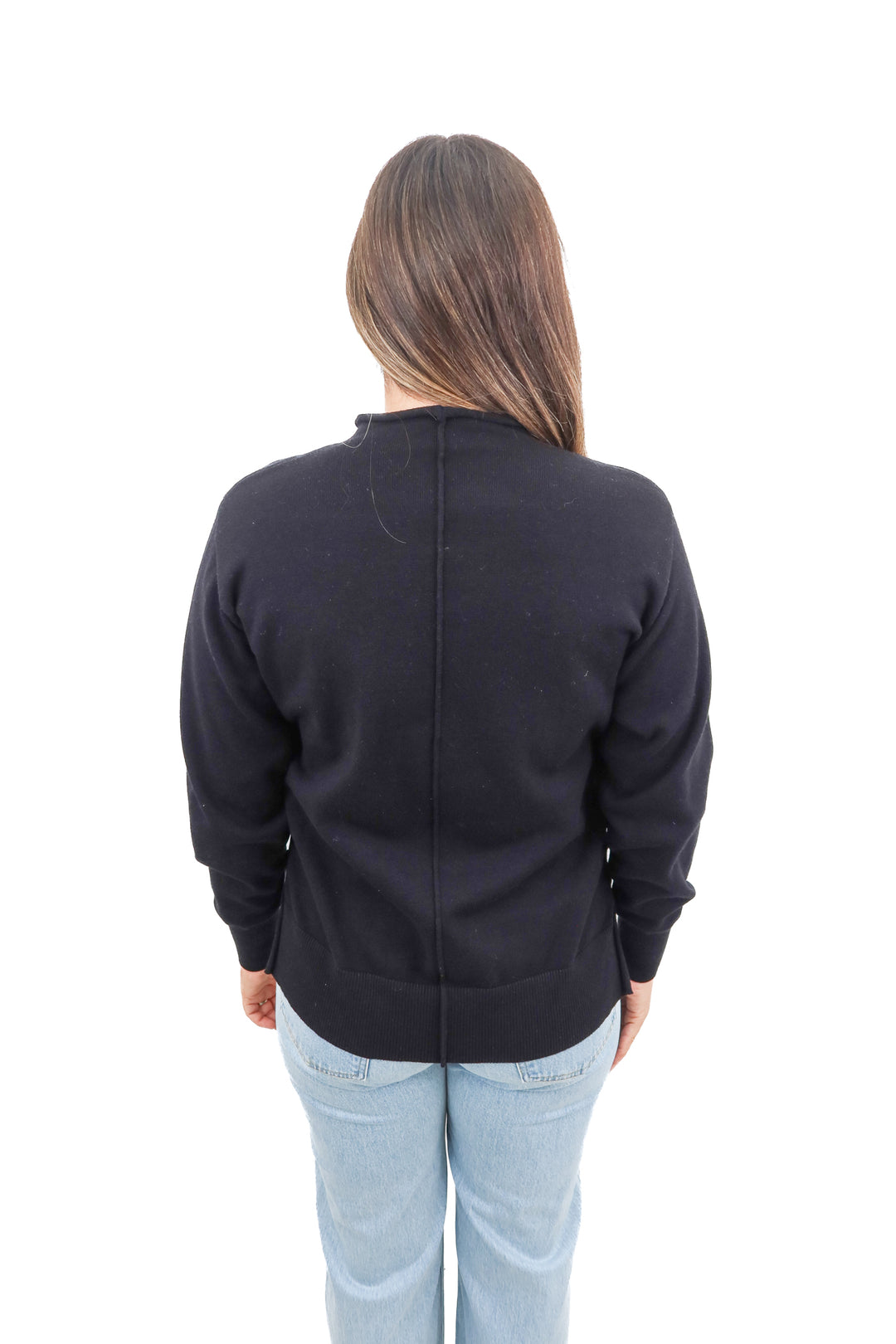 Black Mockneck pullover sweater (m)