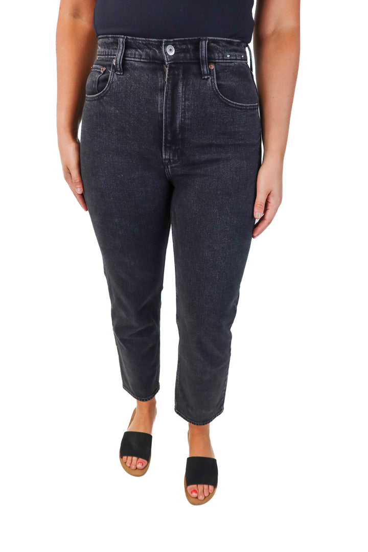 abercrombie & fitch black ankle jeans (6R)