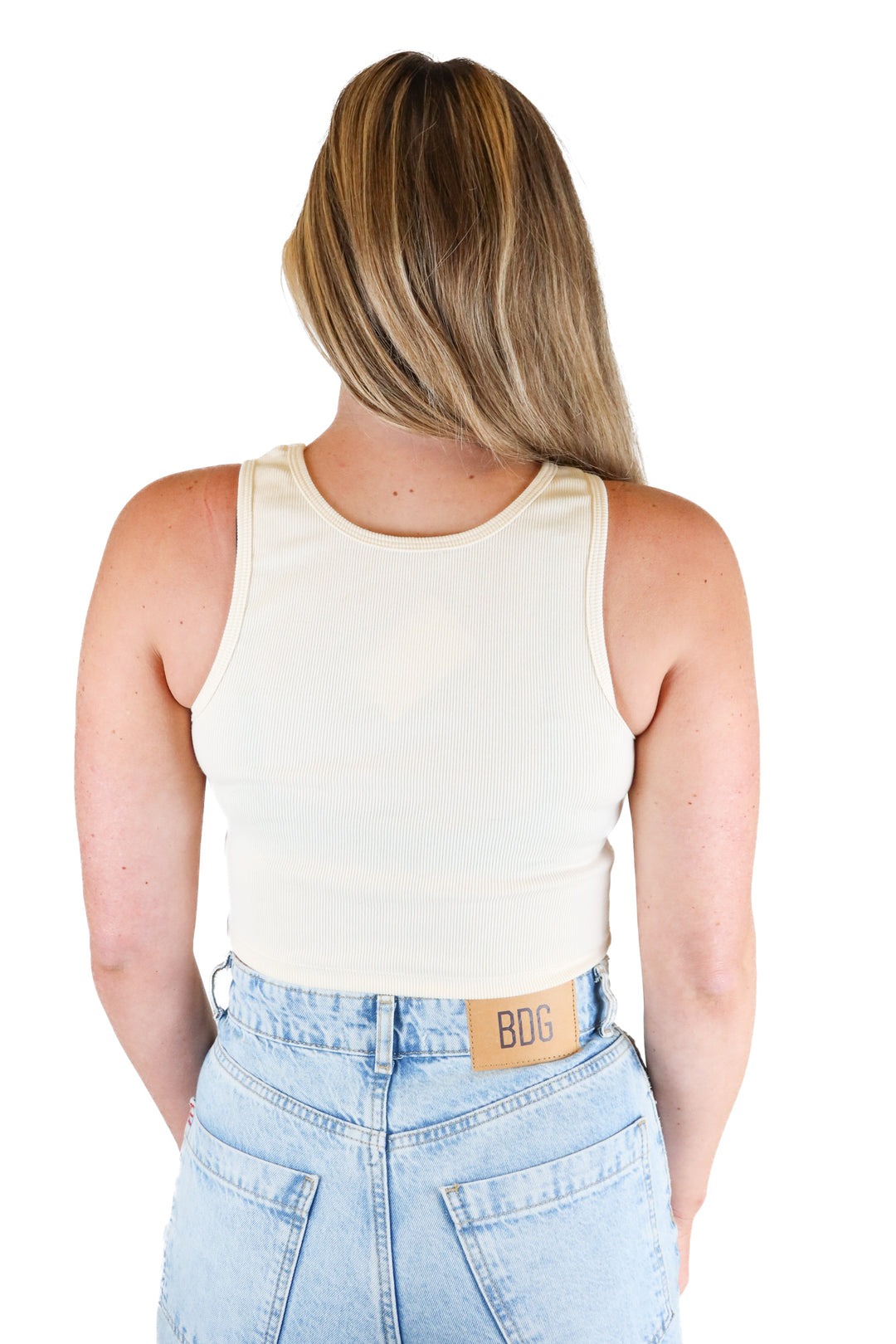 Cream Bow Detail Tank Top (XS)*