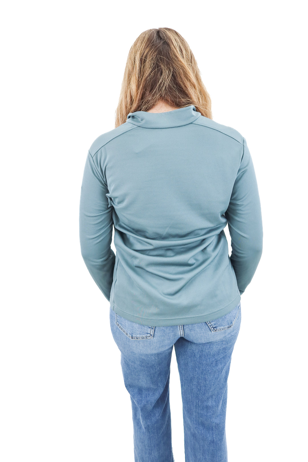 nike green dri fit quarter zip (l; retail $78)