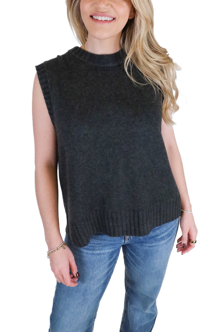 Ref dark grey sweater vest (s; retail $58)
