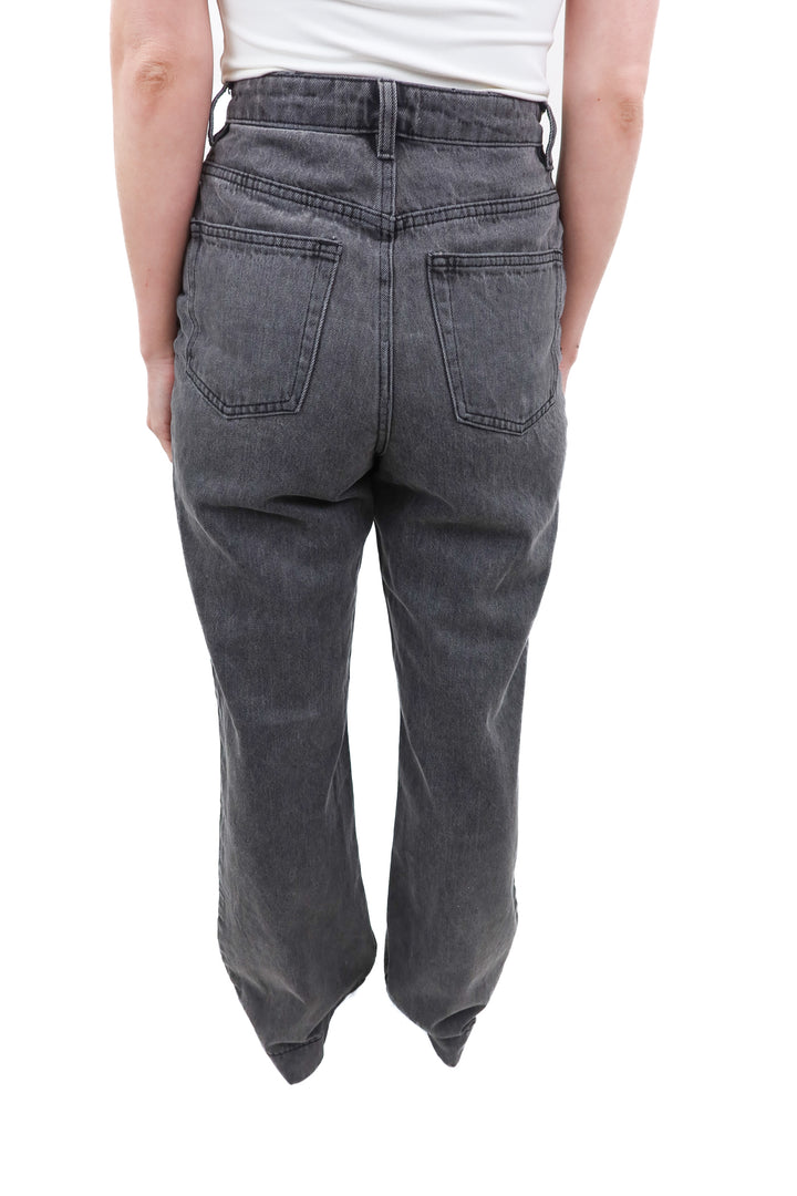 Showpo black denim wide leg jeans (4) NWT