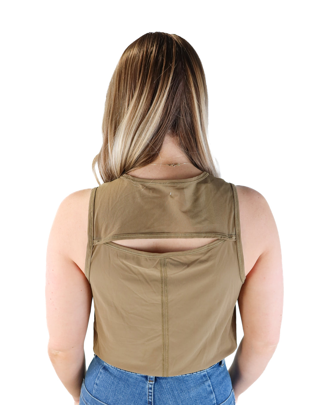 Lululemon army green muscle tank (s*; retails for $48)